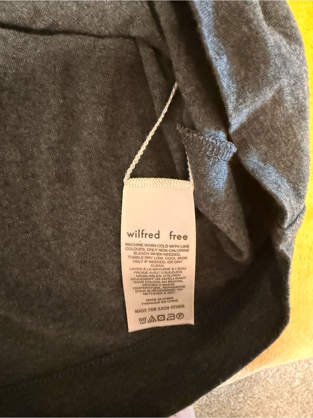 Wilfred Charcoal Crop Tee - Picture 3 of 5